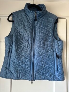 Royal Robbins Blue Nylon Quilted Women's Puffer Vest sz L